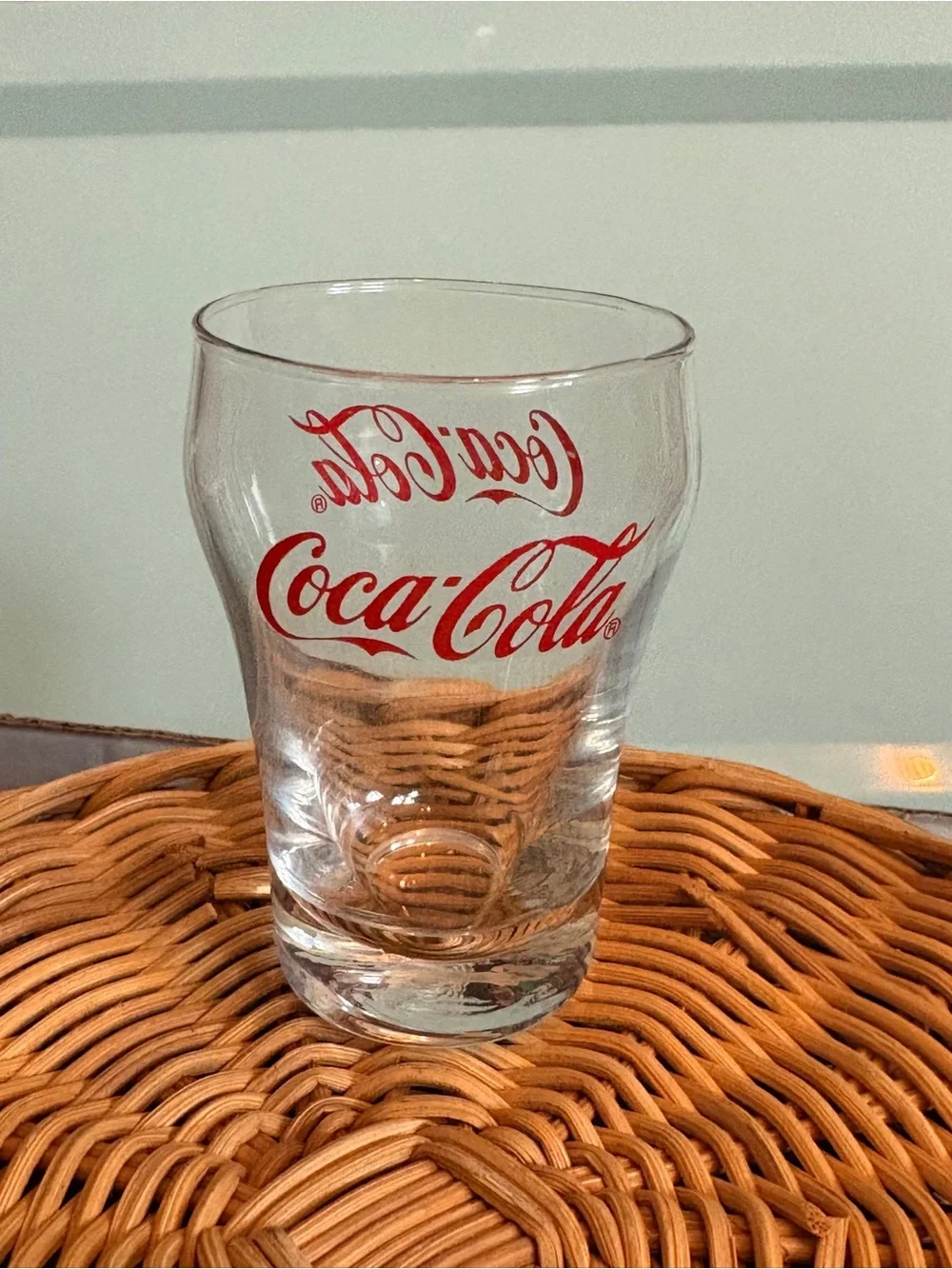 Mini Coca Cola Clear Glass with Red Logo